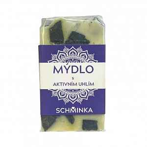 Schminka Olivové mýdlo s aktivním uhlím a vůní šeříku 80 g