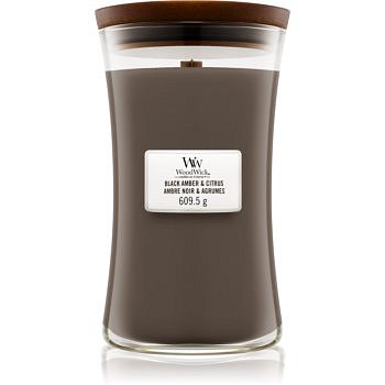 Woodwick Black Amber & Citrus vonná svíčka 609,5 g velká