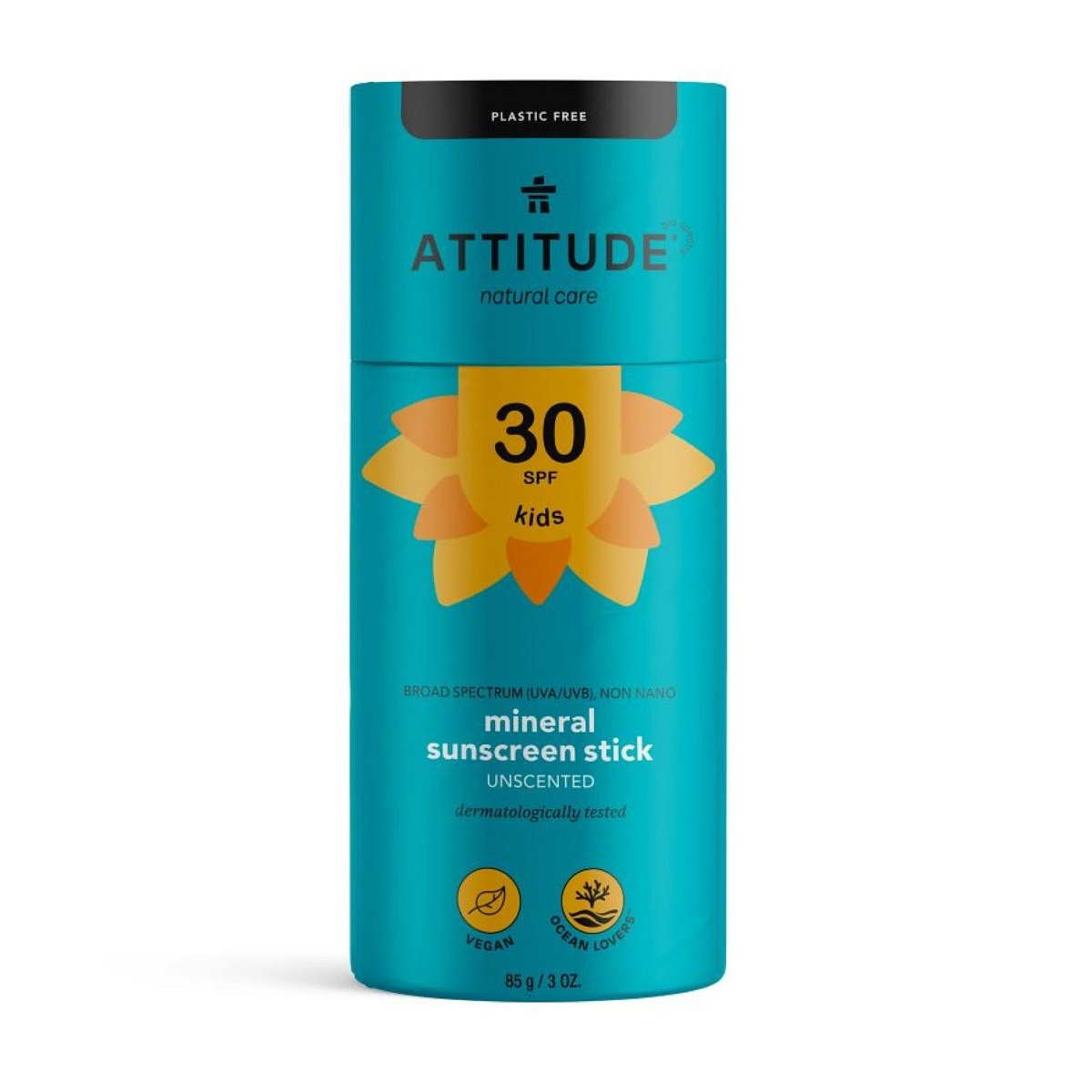 ATTITUDE Dětská 100% minerální ochranná tyčinka bez vůně SPF30 85 g