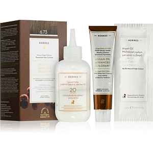Korres Argan Oil permanentní barva na vlasy s arganovým olejem odstín 6.73 Golden Cocoa 50 ml