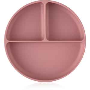 Petite&Mars Take&Match 6m+ dělený talíř kulatý Dusty Rose 1 ks