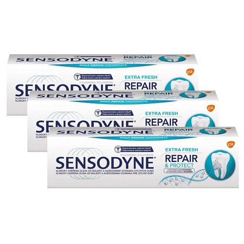 Sensodyne Zubní pasta Repair & Protect Extra Fresh  3x75 ml