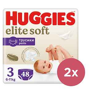 2x HUGGIES® Elite Soft Pants - 3 (48)