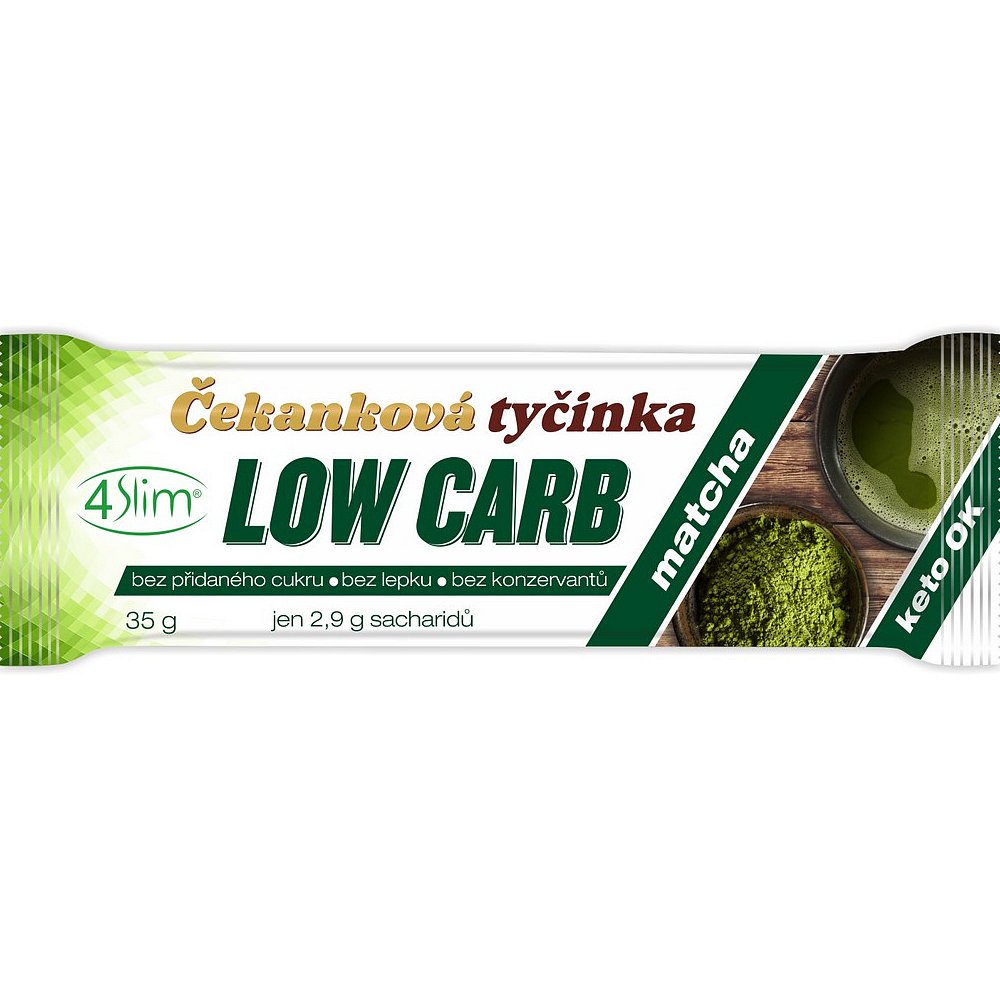 4SLIM Čekanková tyčinka Low Carb matcha 35 g