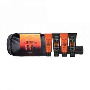 Scottish Fine Soaps Thistle & Black Pepper Sada péče o tělo v taštičce 5 ks