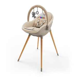 KINDERKRAFT Jídelní židlička a lehátko Fini Up 2v1 Beige