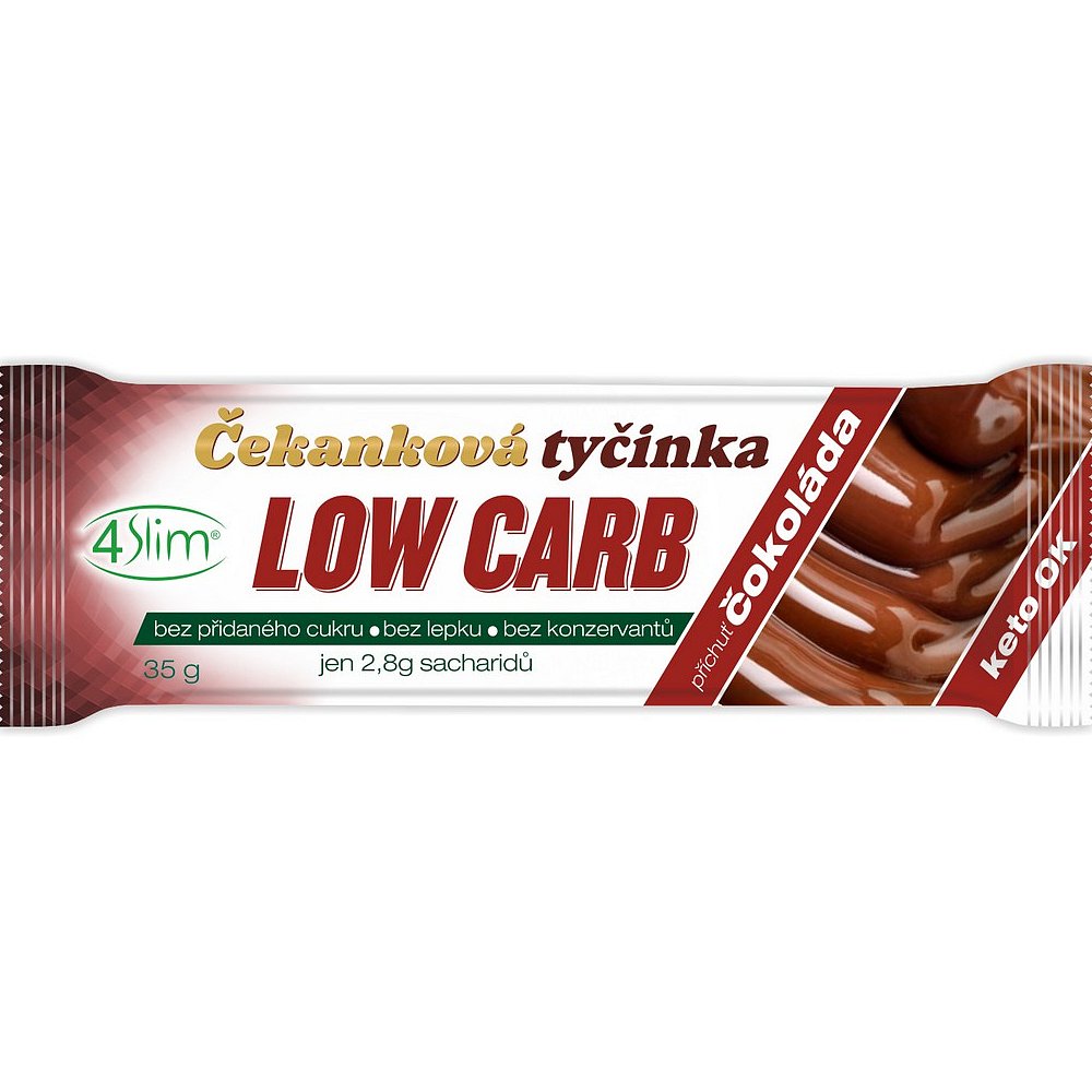 4SLIM Čekanková tyčinka Low Carb příchuť čokoláda 35 g