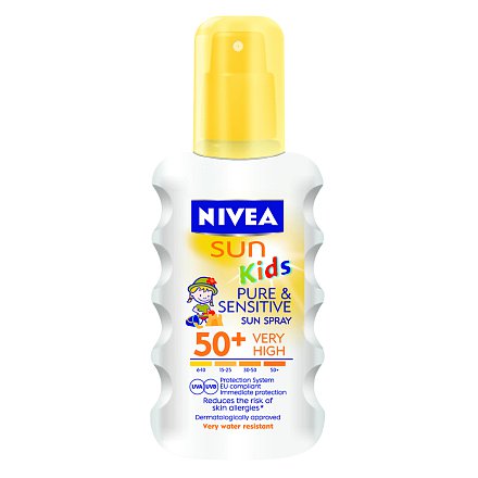 NIVEA SUN Dět.sprej na opal. Sensit. OF50+ 200ml