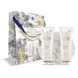 The Luxury Bathing Company Sada péče o tělo v dárkové krabičce Bergamot, Zázvor & Lemongrass 3 ks
