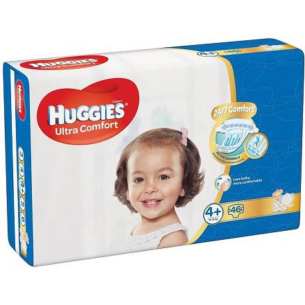 HUGGIES Ultra Comfort Jumbo vel.4+ 10-16kg 46ks