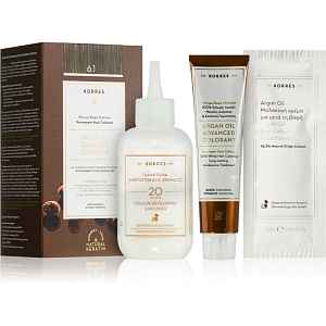 Korres Argan Oil permanentní barva na vlasy s arganovým olejem odstín 6.1 Ash Dark Blonde 50 ml