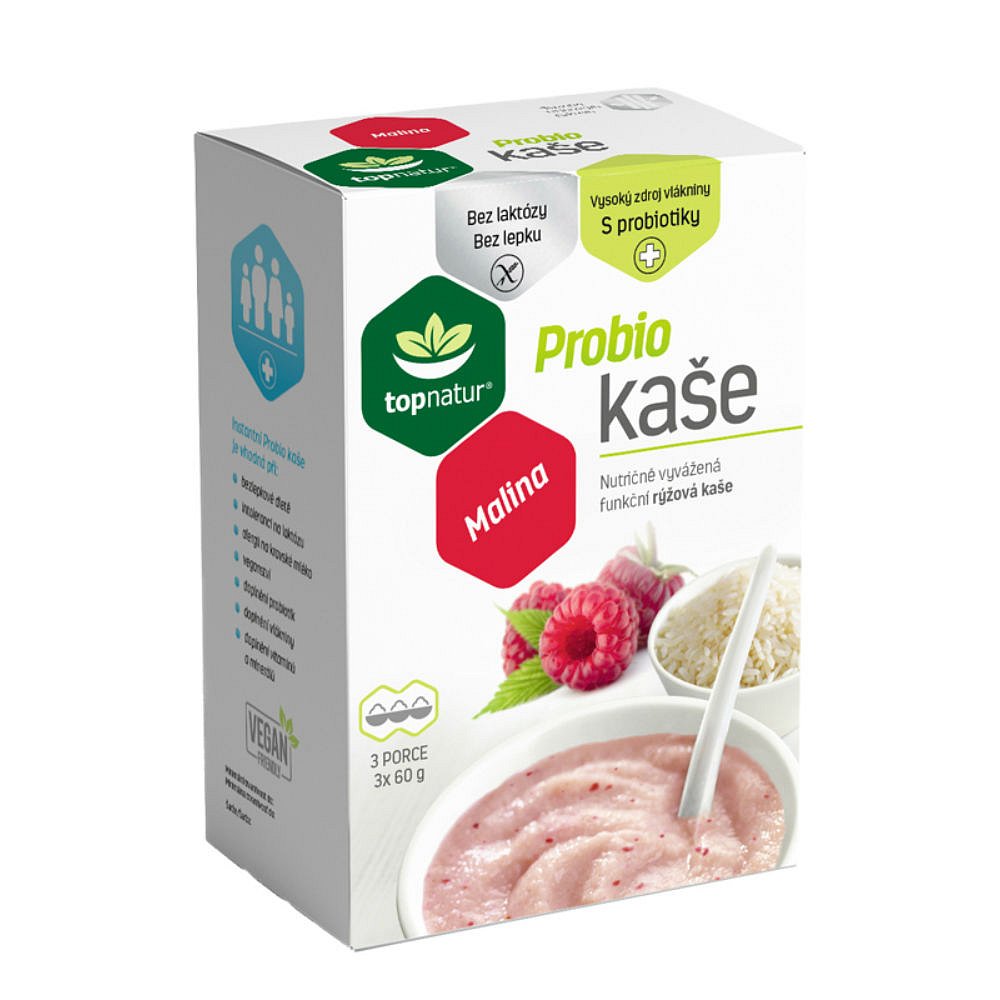 TOPNATUR Probio kaše malina 3 x 60 g