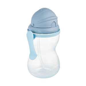 Canpol babies Sportovní lahev se slámkou modrá 370 ml
