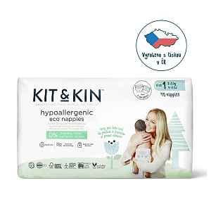 KIT & KIN Eko plenky, velikost 1 (40 ks), 2-6 kg