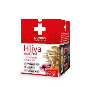 Cemio Hlíva ústřičná + echinacea a rakytník, 90 tablet