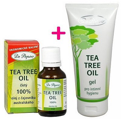 Dr.Popov Tea Tree oil 25 ml + Gel pro intimní hygienu ZDARMA*