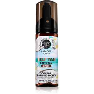 Organic Shop Paradise Found Coco & Majestic Monoi tělová pěna se samoopalovacím účinkem odstín Dark 160 ml