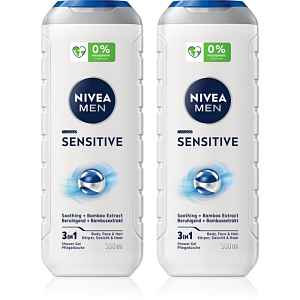 NIVEA MEN Sensitive sprchový gel na tělo a vlasy výhodné balení