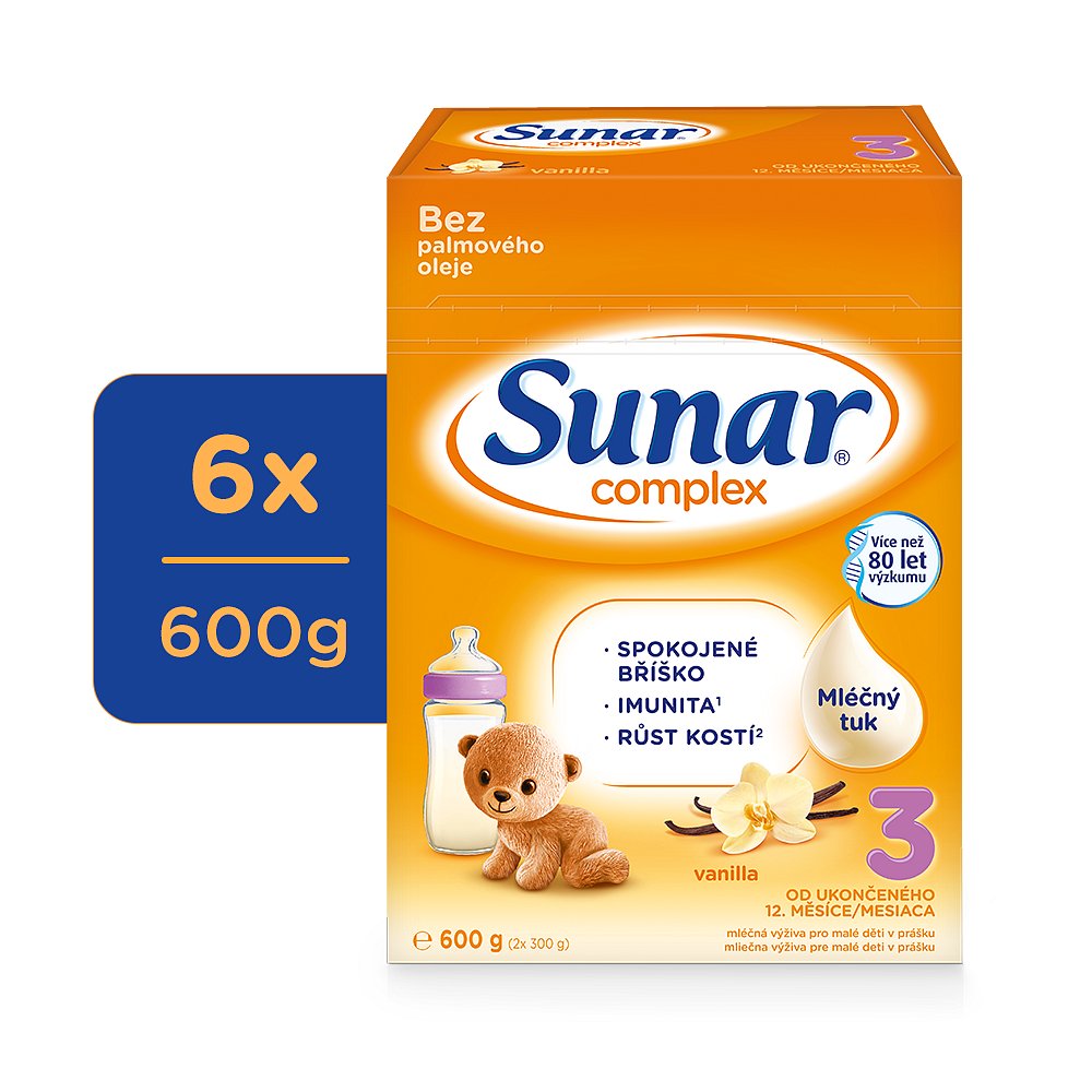 Sunar Complex 3 vanilka 6x600g