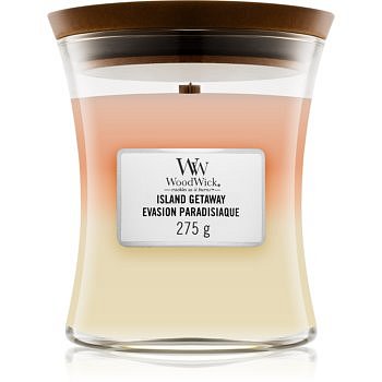 Woodwick Trilogy Island Getaway vonná svíčka 275 g s dřevěným knotem