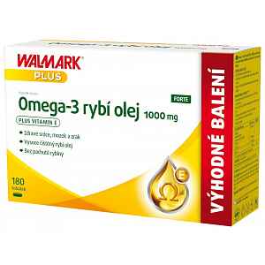 Walmark Omega-3 rybí olej 1000mg 180 měkkých tobolek