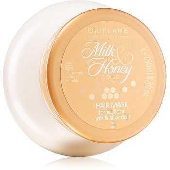 Oriflame Milk & Honey Gold pečující maska pro lesk a hebkost vlasů 250 ml
