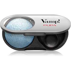 PUPA Milano Vamp! Radiant Baked Eyeshadow dlouhotrvající zářivé oční stíny odstín 306 Bon-Ton Blue - WET & DRY 1 g
