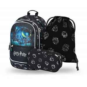 Baagl 3 SET Core Harry Potter Bradavice: batoh, penál, sáček