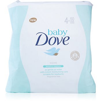 Dove Baby Sensitive Moisture dětské jemné vlhčené ubrousky 4 x 50 ks