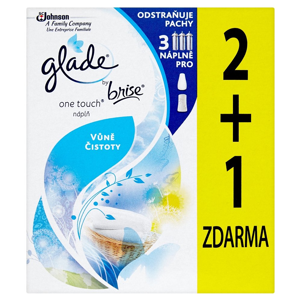 Glade by Brise One Touch vůně čistoty náplň 2+1 3 x 10 ml