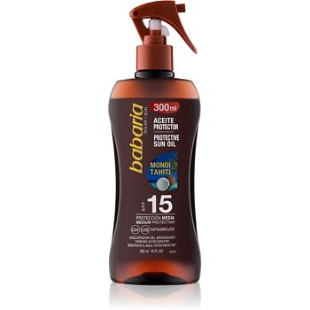 Babaria Sun Protective olej na opalování ve spreji SPF 15 300 ml