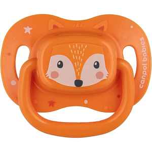 Canpol babies Cute Animals Soother 18m+ dudlík Orange 1 ks