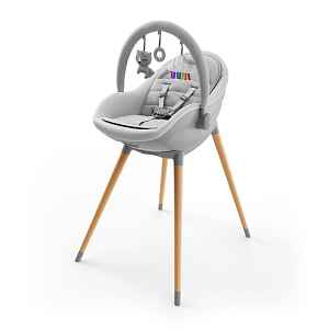 KINDERKRAFT Jídelní židlička a lehátko Fini Up 2v1 Grey