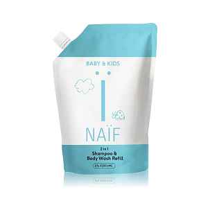 NAIF Baby & Kids Mycí gel & šampon 2v1 náhradní náplň 500 ml