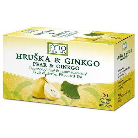 Ovocno-bylinný čaj hruška & ginkgo 20x2g