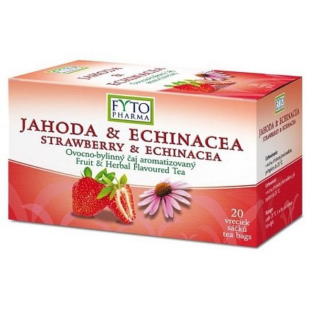 Ovocno-bylinný čaj jahoda & echinacea 20x2g
