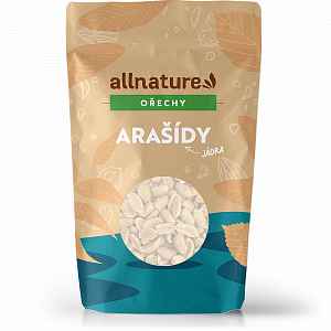 Allnature Arašídy loupané pražené nesolené 1000 g