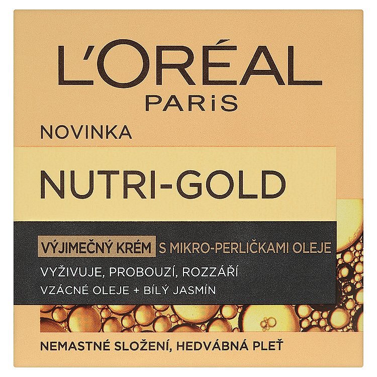 L'Oréal Paris Nutri-Gold, výjimečný krém s mikro-perličkami oleje  50 ml