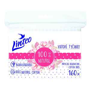 LINTEO Vatové tyčinky papírové 160 ks