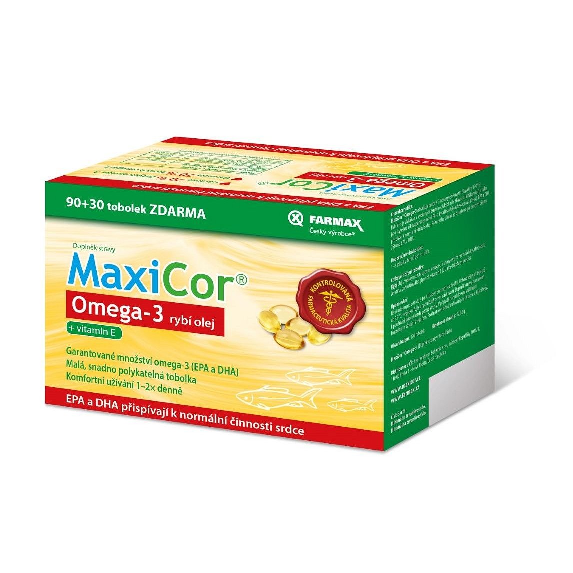 MaxiCor Omega-3 90+30 tobolek