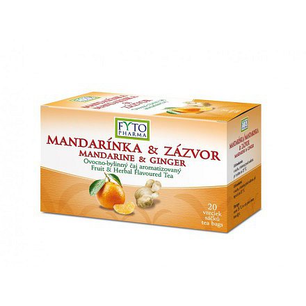 Ovocno-bylinný čaj mandarinka & zázvor 20x2g