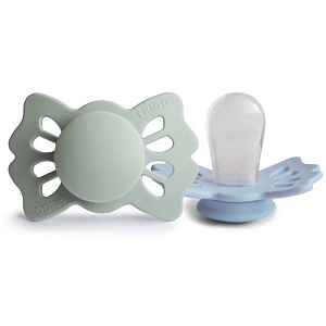 FRIGG Lucky Size 1:0-6 months dudlík Sage/Powder Blue 2 ks