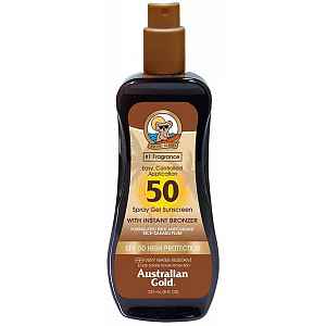 Australian Gold Spray Gel + Bronzer SPF50 237ml