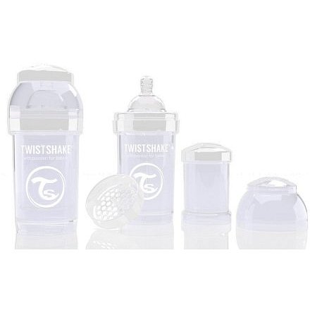 Twistshake antikoliková láhev 180ml WHITE