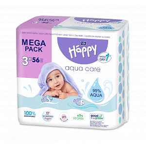 Bella Happy Baby čisticí ubrousky Aqua care 3 x 56 ks