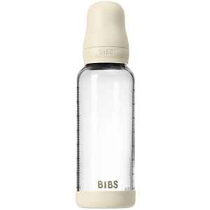 BIBS Baby Glass Bottle Round Latex antikoliková láhev Ivory 1 ks