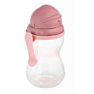 Canpol babies Sportovní lahev se slámkou růžová 370 ml