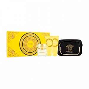 Versace Yellow Diamond Dárková sada dámská toaletní voda 90 ml, tělové mléko 100 ml, sprchový gel 100 ml a kabelka