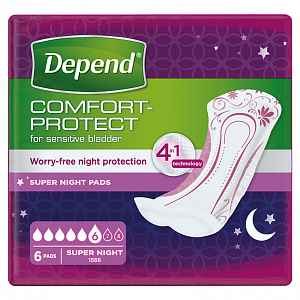 Inkontinenční vložky Depend Super Plus 6ks