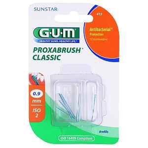G.U.M Proxabrush Classic náhradní mezizubní kartáčky v blistru 0,9 mm (Interdental Brush) 8 ks